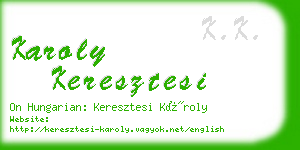 karoly keresztesi business card